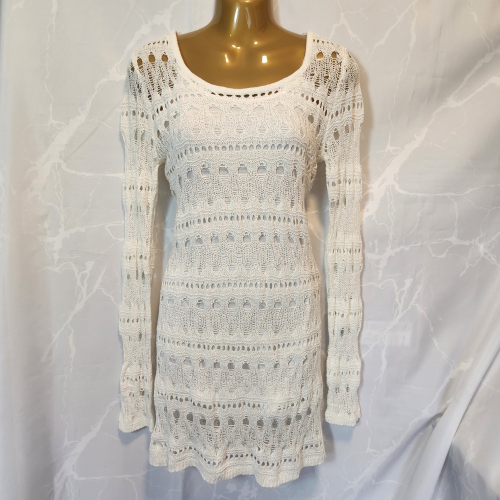 Streetwear Society White Crochet Mini Dress